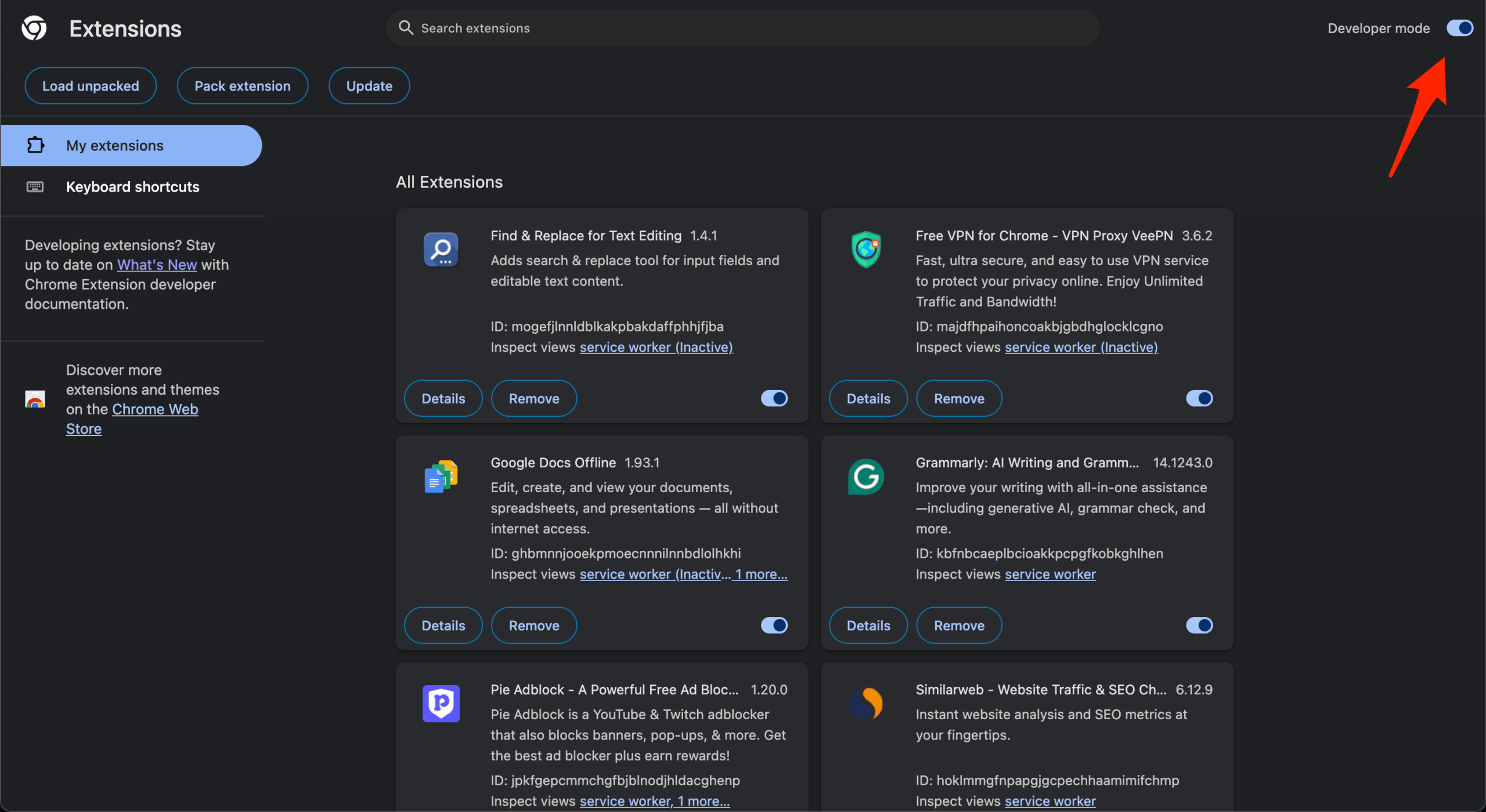 How to Fix Unsupported Manifest Version for Chrome Extensions? 4 Chrome extension manager page, make sure to enable Developer mode on the top right