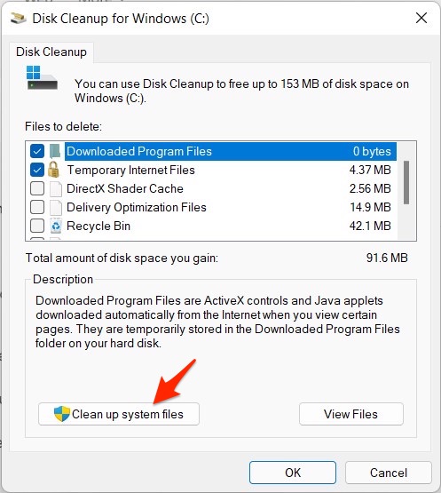 How to Clear Windows 11 System App Cache? 11 Clean_Up_System_Files