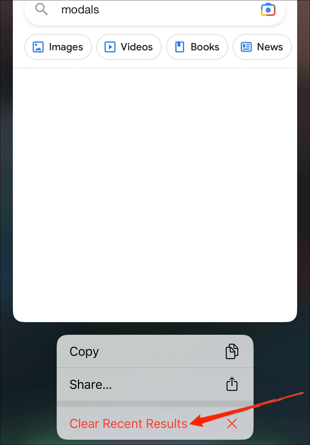 Clear All Recent Search at on iPhone: Delete Search History 3 lear All Recent Searches at Once on iPhone