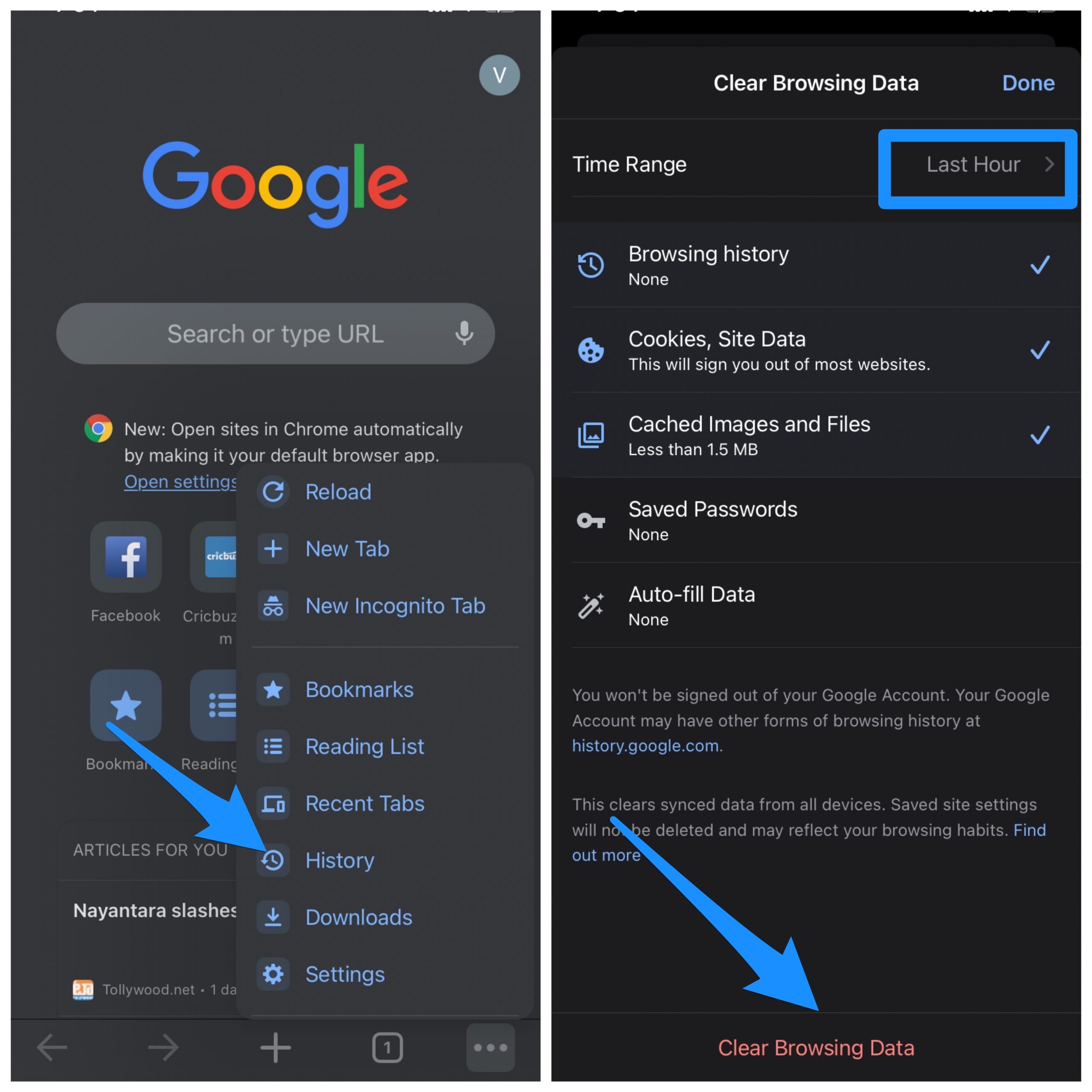 How to Clear Data of App on iPhone? 9 Clear-Chrome-Data-scaled