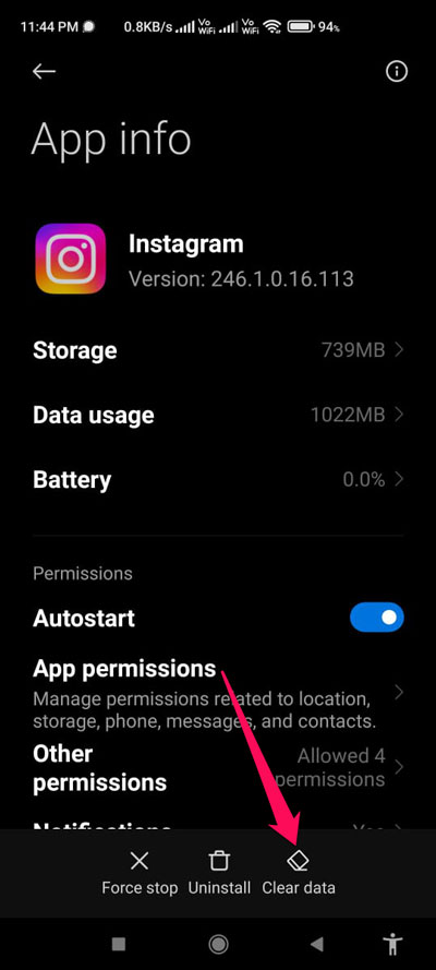 How to Fix Instagram Notifications Not Working on Android? 2 Clear Instagram Cache