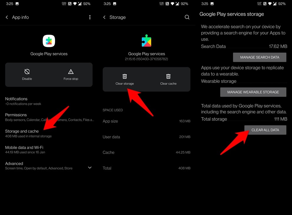 Clear Data Play Services