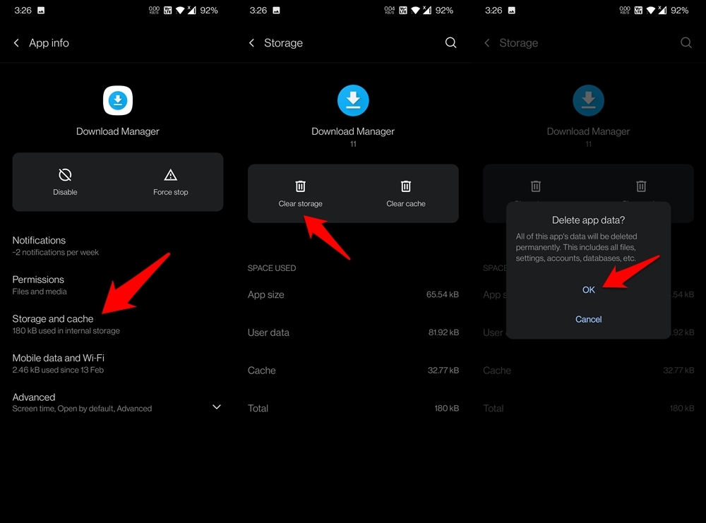 Clear Download manager Data