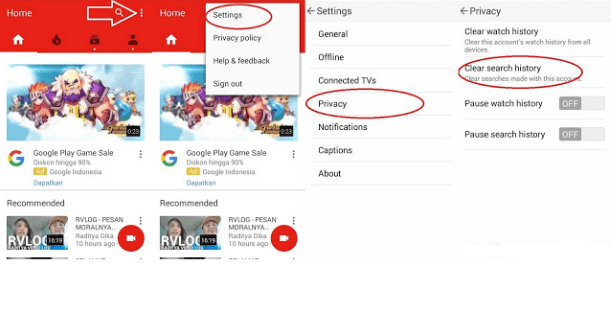 Prevent YouTube from Storing your Search & Watch History 2 Clear and pause Youtube App History