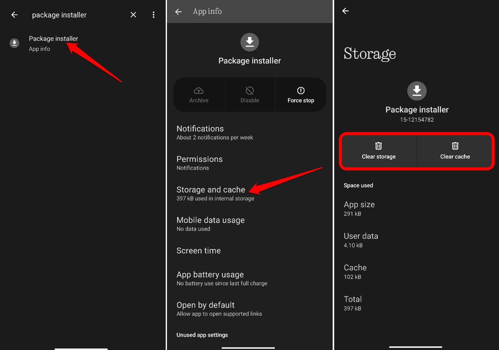How to Fix App Not Installed Problem on Android? 6 Clear the Data and Cache of the Package Installer