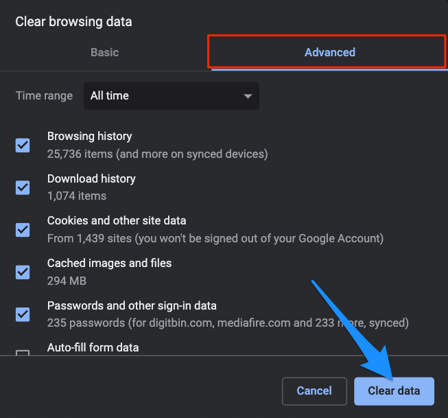 Fix 'This Site Can't Be Reached' Error on Mac? 8 Clear_Browsing_Data