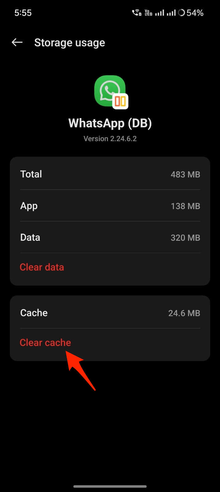 5 Ways to Fix WhatsApp Calls Not Ringing on Android 15 Clear_WhatsApp_Cache