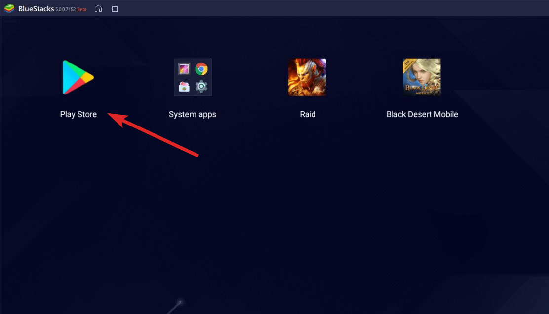 Click PlayStore icon