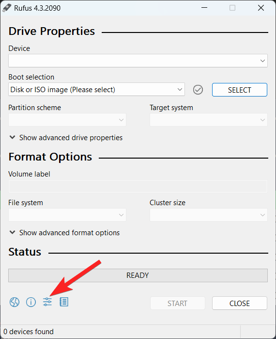 Download Windows 11 23H2 Official ISO File 9 Click Settings button in Rufus app
