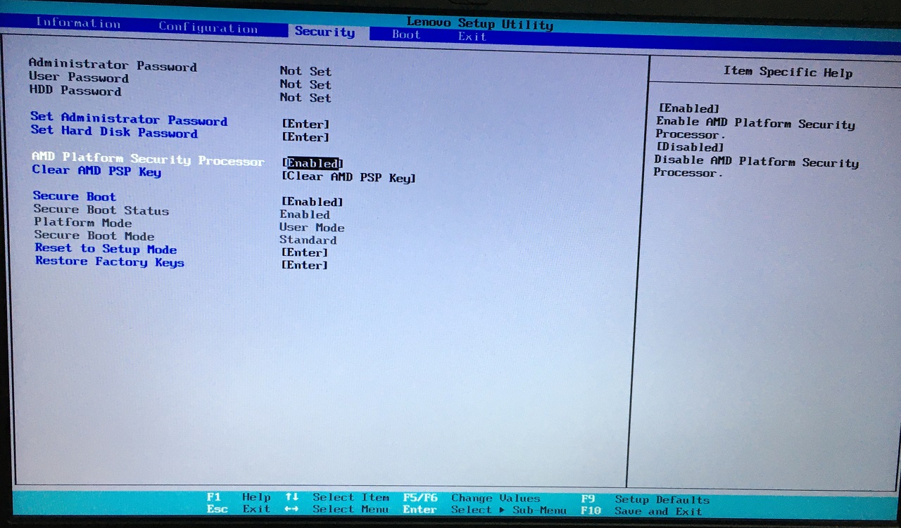 FIX: (VAN9001) This Build of Vanguard Requires TPM Version 2.0 in Windows 11 14 Click on AMD Platform Security Processor (11)