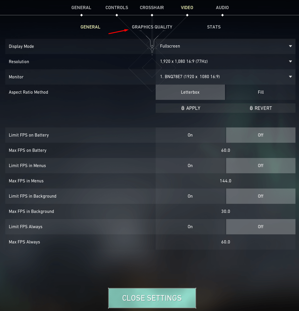 Fix Lag in Valorant Game for PC 5 Click on “Graphics Quality” from the sub-menu