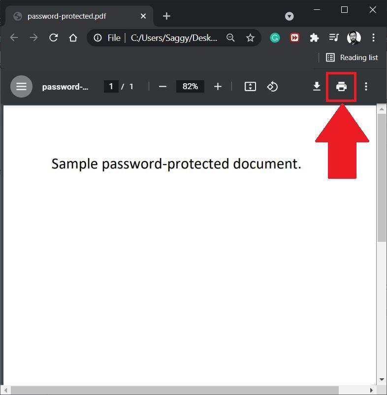 Click on Print Button