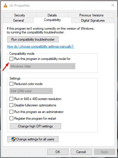 Fix - The Application Was Unable To Start Correctly (0xc0000142) 19 Click on “Run this program in compatibility mode for” to continue