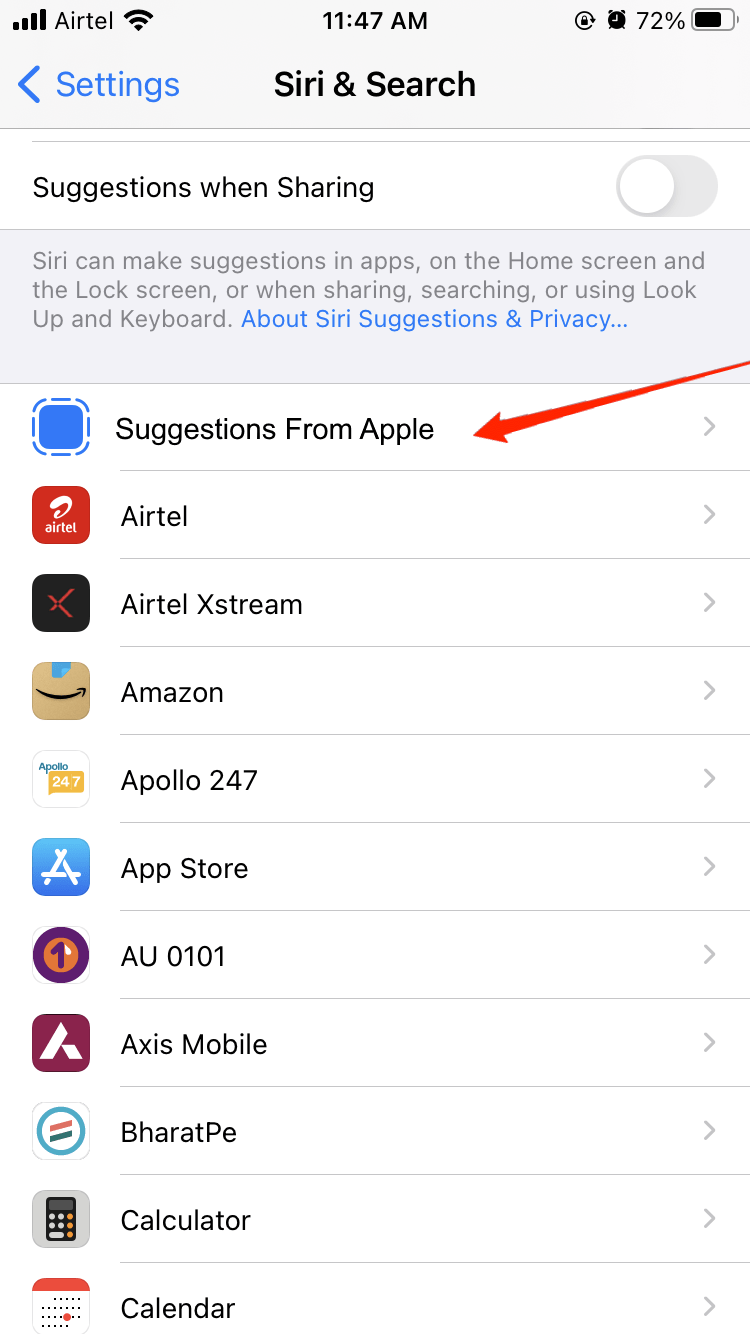 How to Fix Slow Spotlight Search on iPhone? 8 Click on Suggestions From Apple