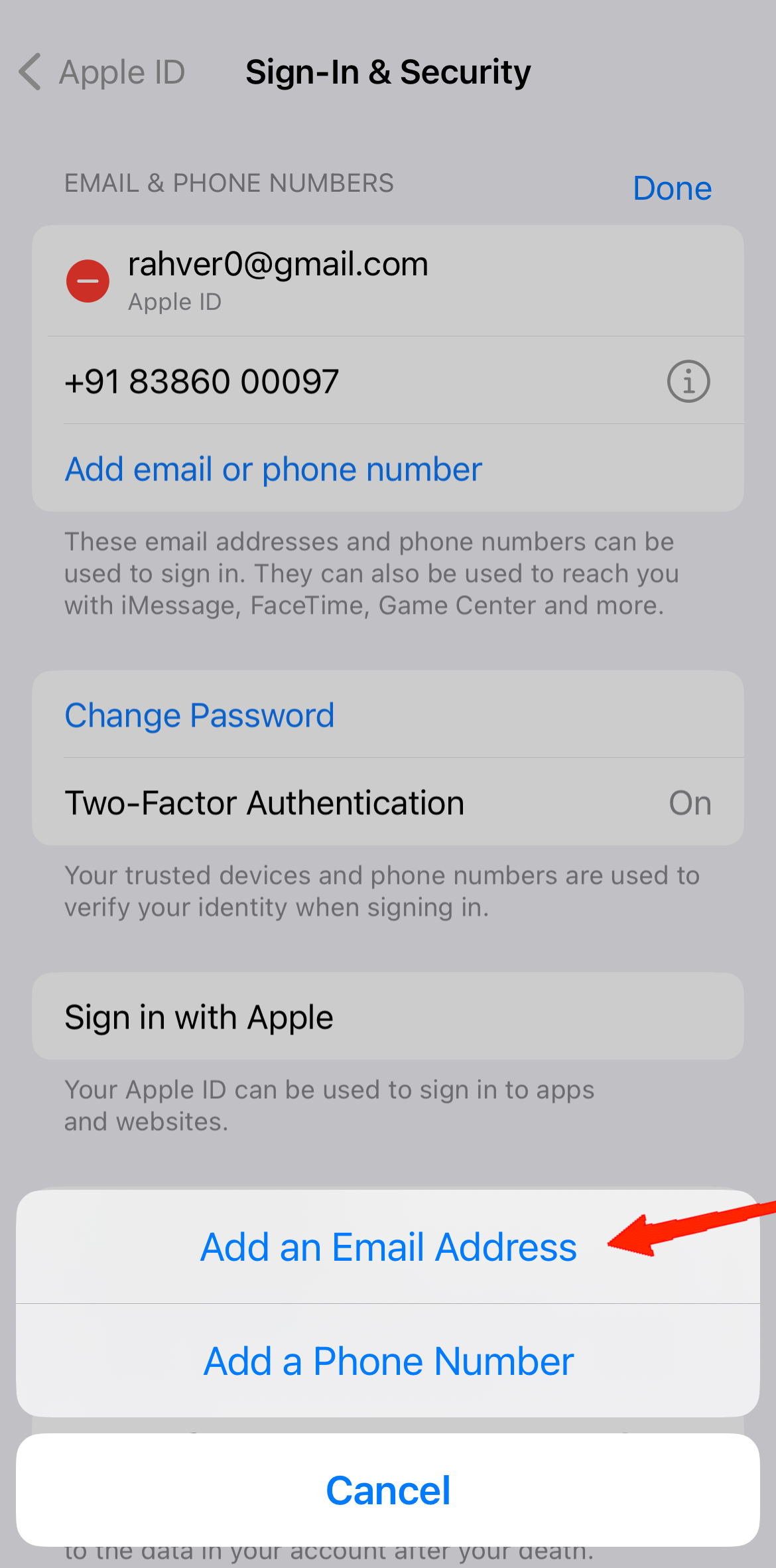 How to Change Your Primary iCloud Email Address 6 Click on the add new email ID