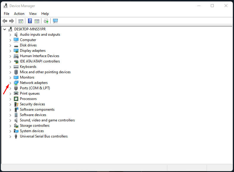 Fix: Cannot Connect iPhone Hotspot with Windows 11 WiFi 9 Click-on-the-drop-down-button-beside-Network-Adapters