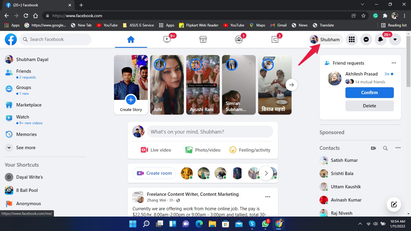 How to Find Recently Watched Videos on Facebook? 3 Click on your profile picture