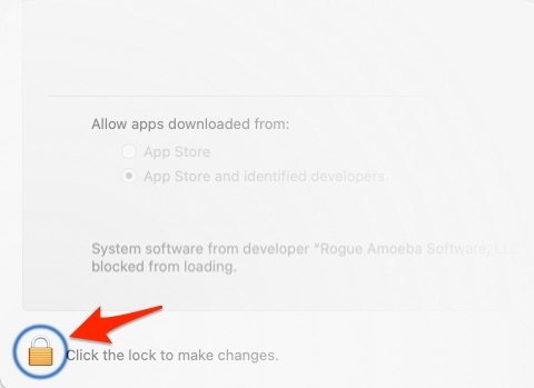 Click Lock to Make Changes