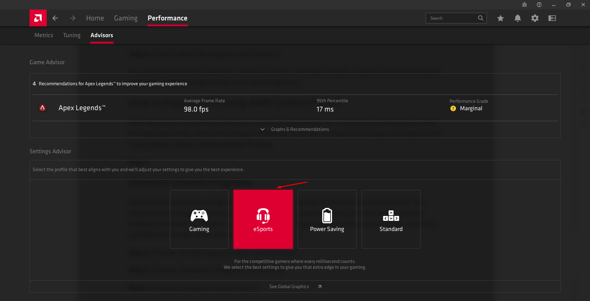Fix Lag in Valorant Game for PC 16 Click on “Advisors” from the sub-menu and then choose the “eSports” preset
