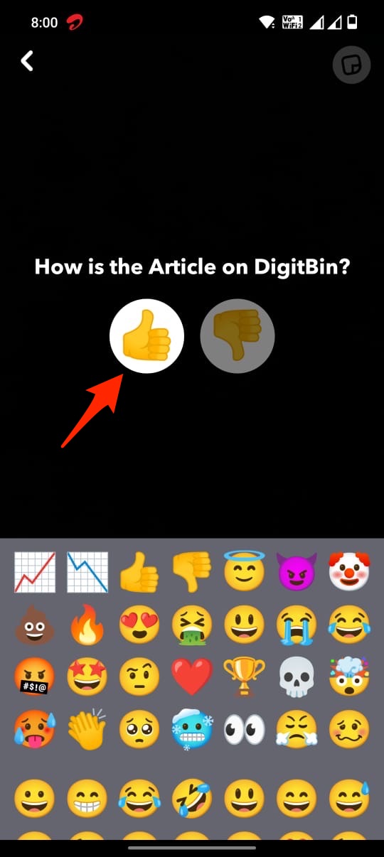 How to Do Polls on Snapchat? (Check & Share Poll Results) 6 Click on Emoji icon Change