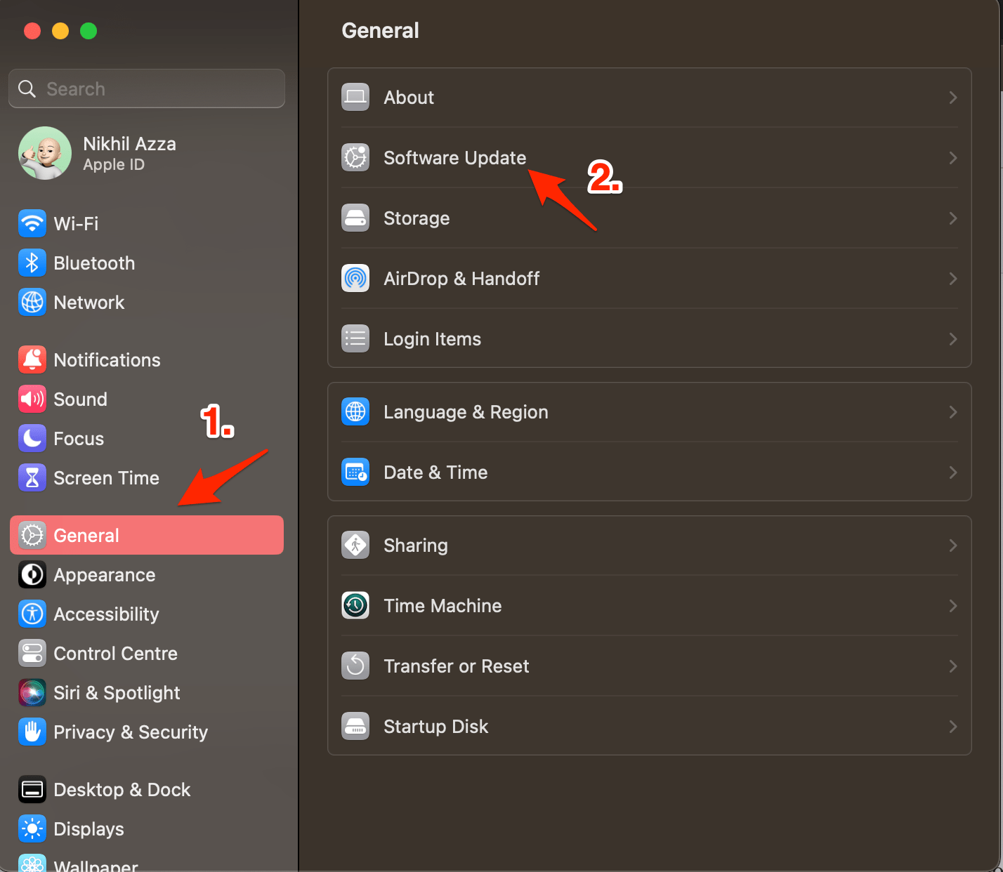 How to Fix Copy - Paste Not Working on Mac? 7 Click on General, followed by Software Update
