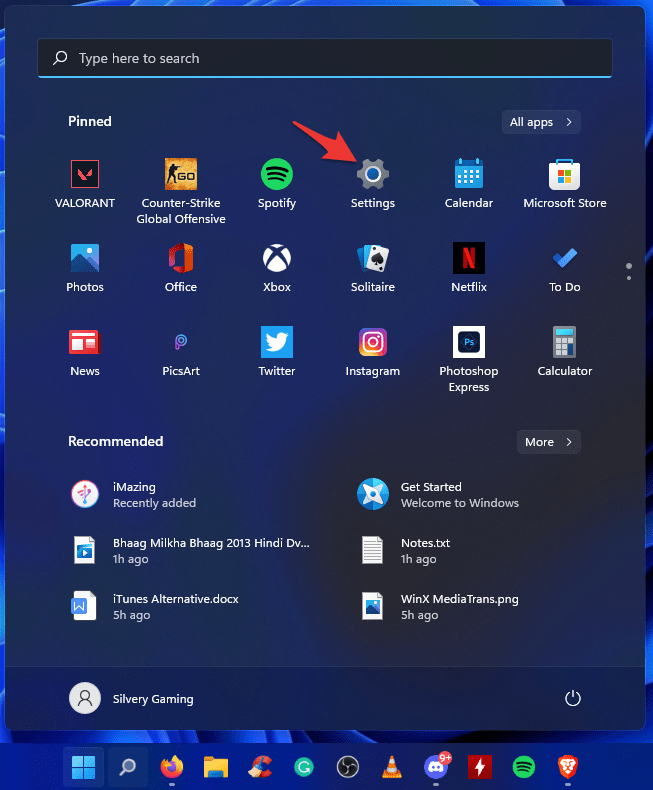 How to Roll Back Windows 11 to Windows 10? 2 Click_the_“Start”_button_and_open_“Settings”_from_the_shortcu