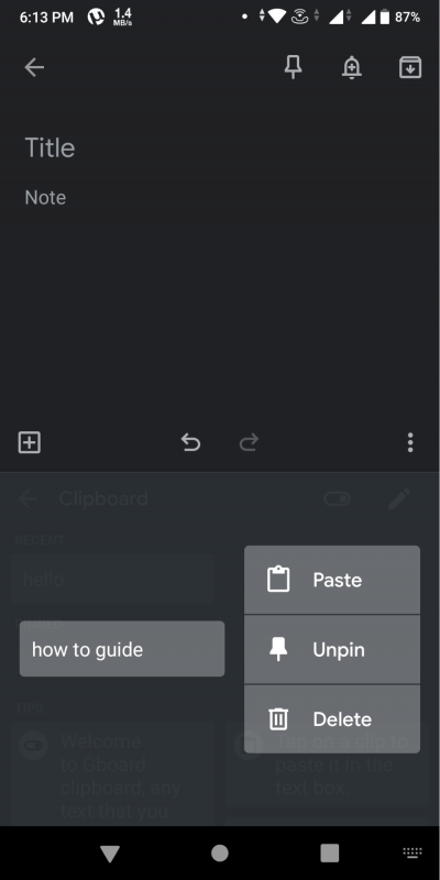 How to Check Clipboard History on Android 8 Clipboard Options