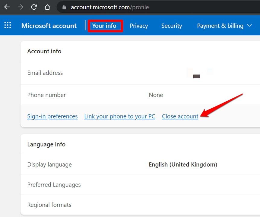 Close Account