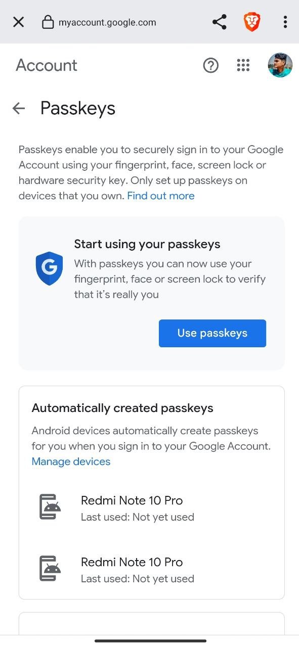 How to Create and Use Google Passkey on Android? 9 Select Passkey Type