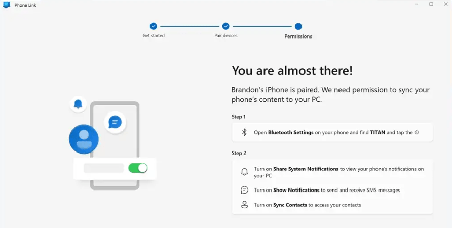 How to Connect iPhone to Windows 11 using Phone Link? 7 Phone Link app on your iPhone and confirm the code