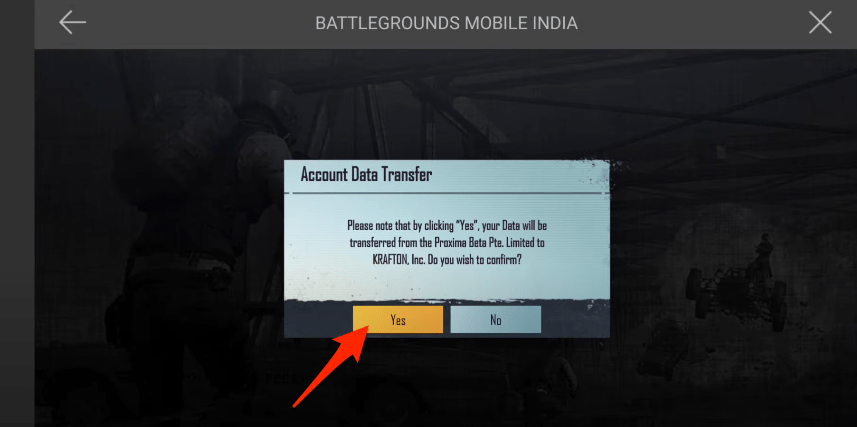 Migrate Data from PUBG Mobile to Battlegrounds Mobile 10 Confirm_Transfer