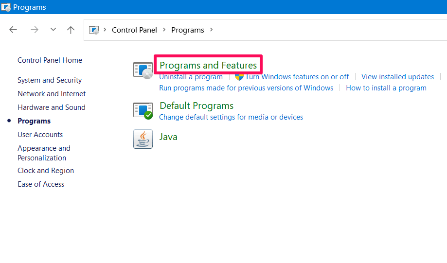 5 Easy Ways to Repair a Corrupted Excel File on Windows 11 14 Click on Programs and choose Programs and Features