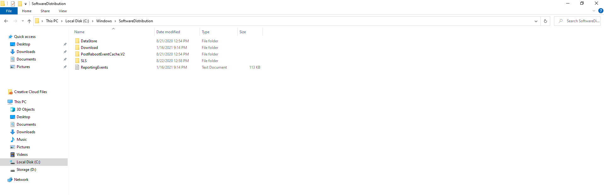 How to Fix 0x80070020 Error in Windows 10 PC? 13 Copy & paste the SoftwareDistribution location in the clipboard