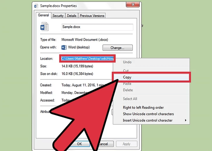 How to Delete System 32 Windows (C:) Drive Files? 2 Copy the Location