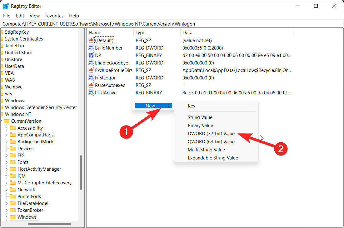 Create Dword 32-bit value