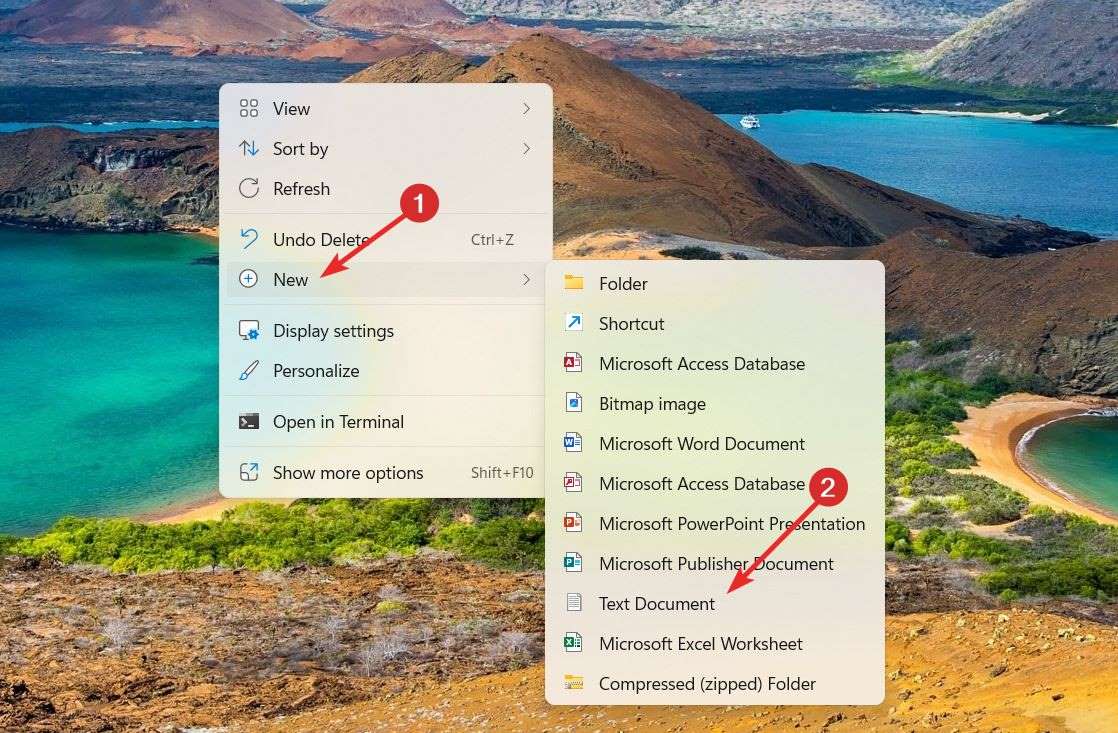 How to Close All Apps Once in Windows 11? 8 Create new text document