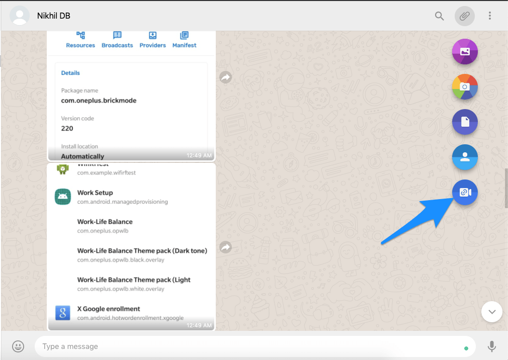 Create Room on WhatsApp Web