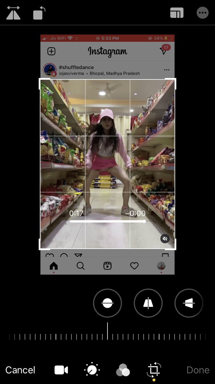 Instagram Video Downloader for iPhone 4 Crop the Screen to Record