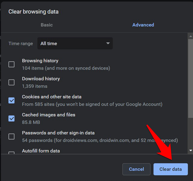 How to Fix 'This Video File Cannot be Played' Error Code: 232011 for Windows? 3 Delete Cache and Cookies