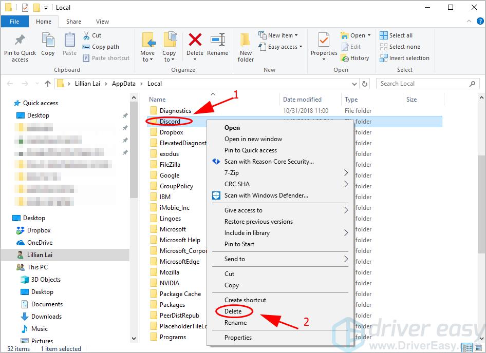 Fix All Discord Error and Error Codes 3 Delete Discord Folder