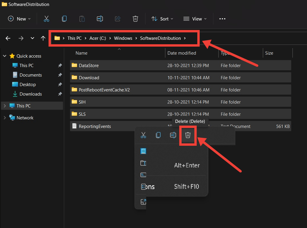 How to Fix Windows 11 Error Code 0x8000FFFF 10 Delete Software Distribution File