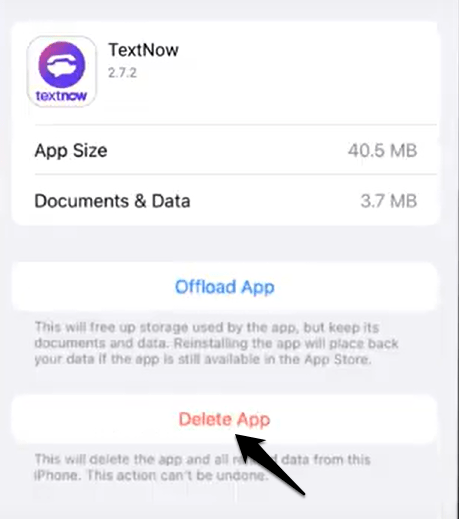 How to Fix TextNow Not Working on iPhone? 8 Delete TextNow