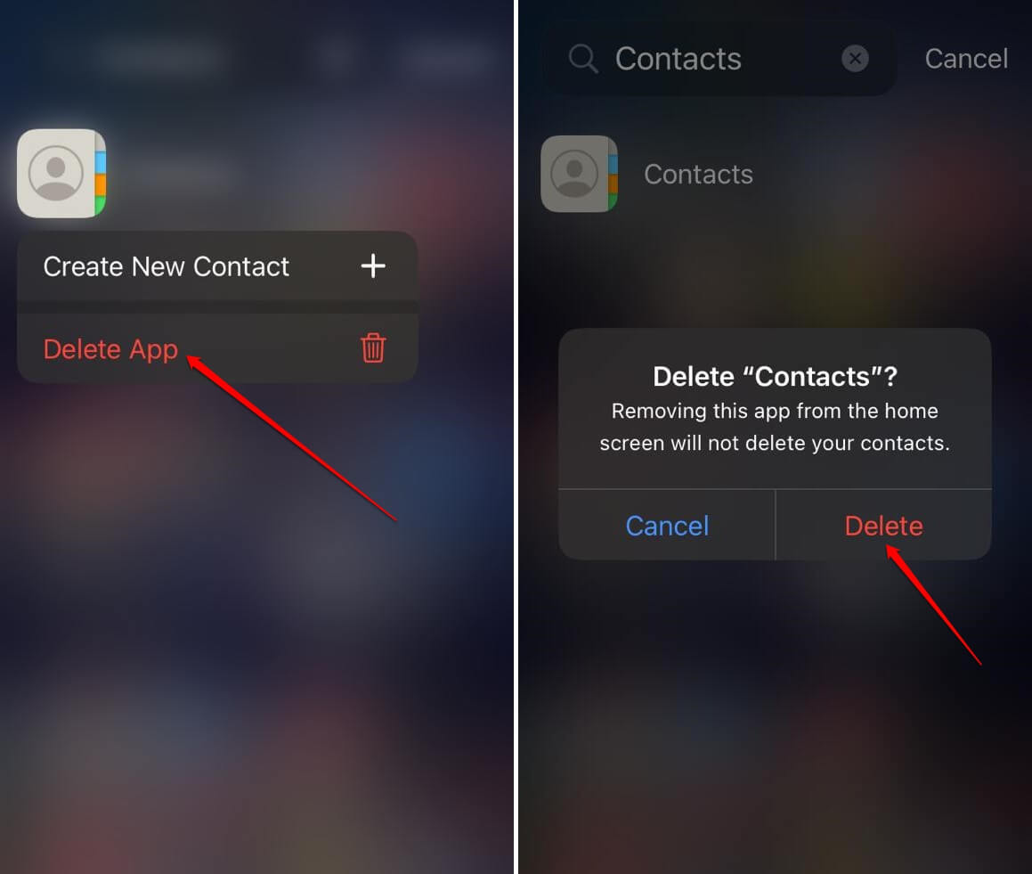 How to Fix iPhone Not Saving Contacts 8 Delete iOS Contacts app