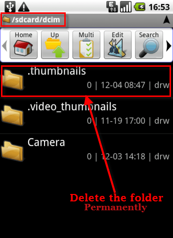 Fix - 'Insufficient Space on the Device' Error on Android 3 Delete thumbnails in android