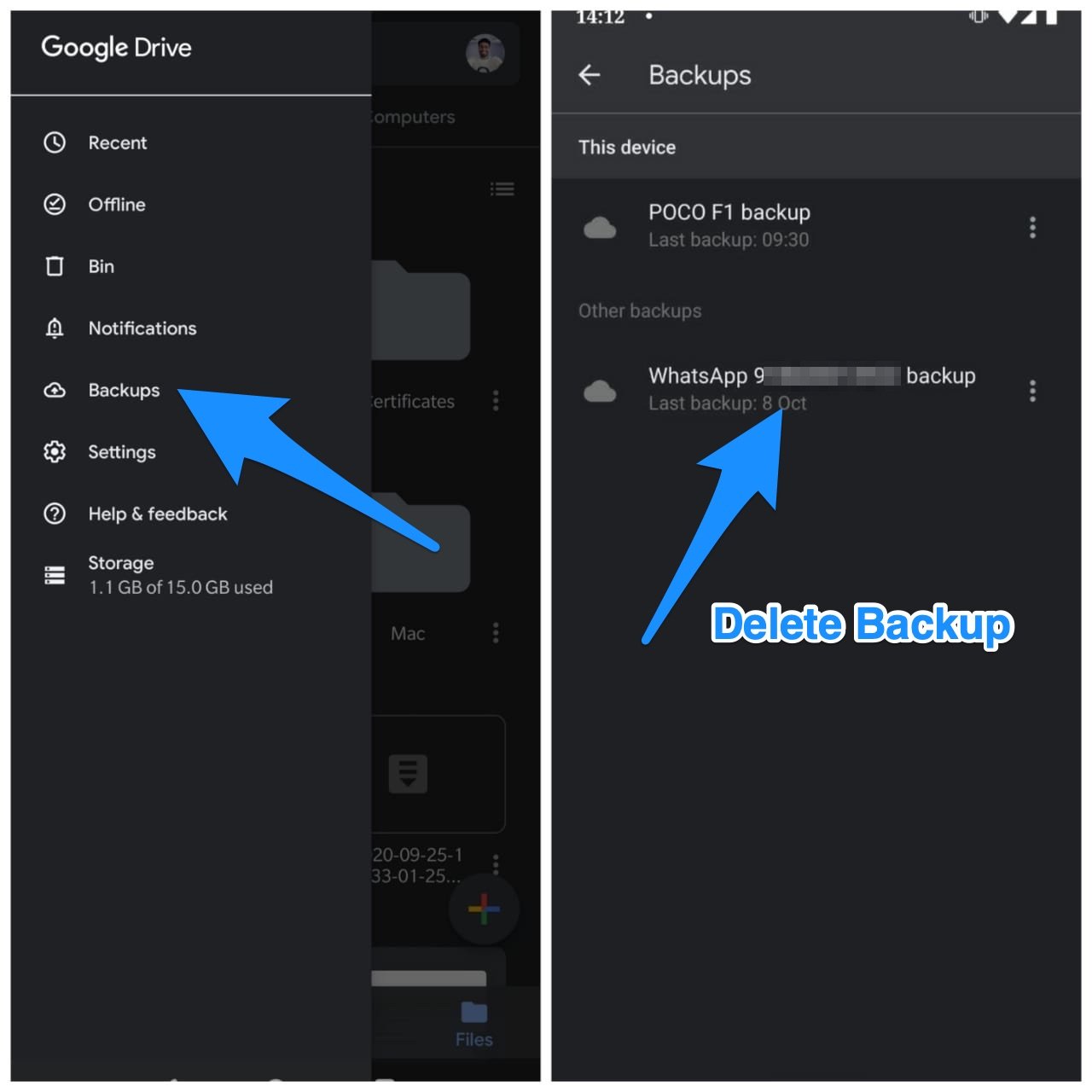 How to Recover Deleted WhatsApp Chat? 2 Delete Google Drive Backup