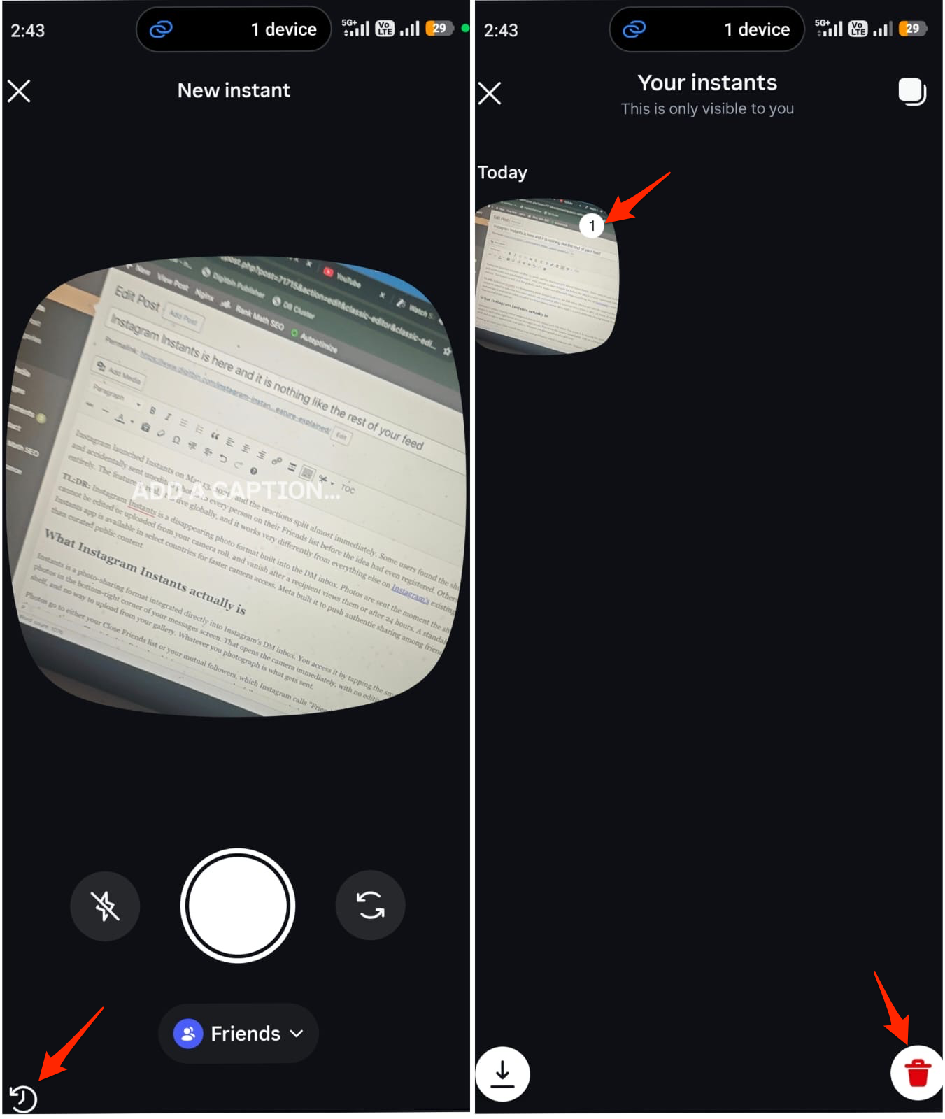 How to use Instagram Instants without accidentally sending to everyone 6 Delete_Instant_Photo