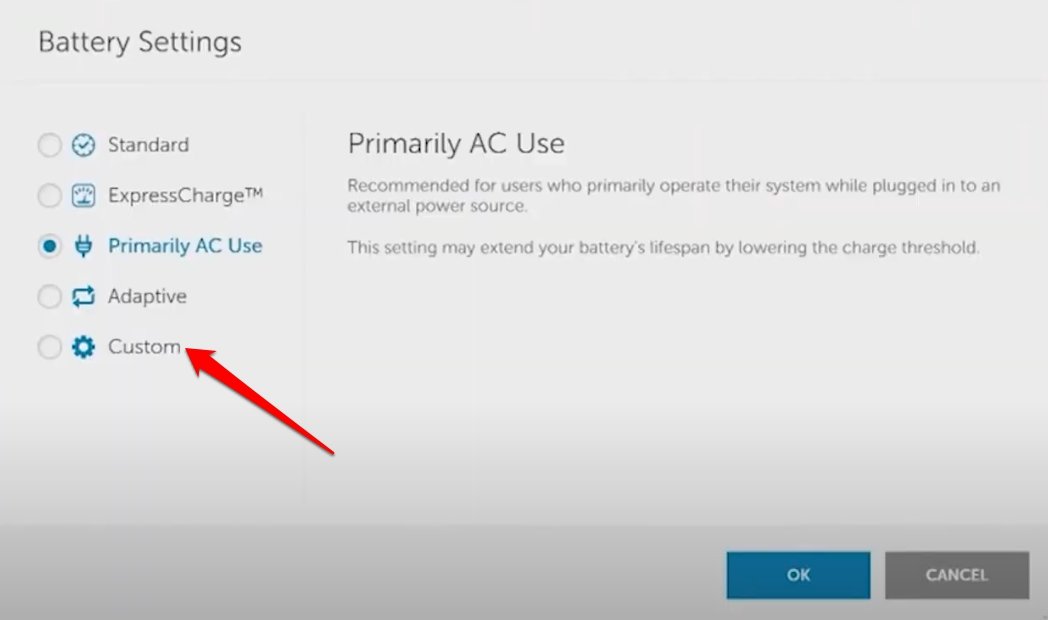 How to Stop Laptop Battery from Charging Above 80 Percent? 10 Dell power manager custom battery settings