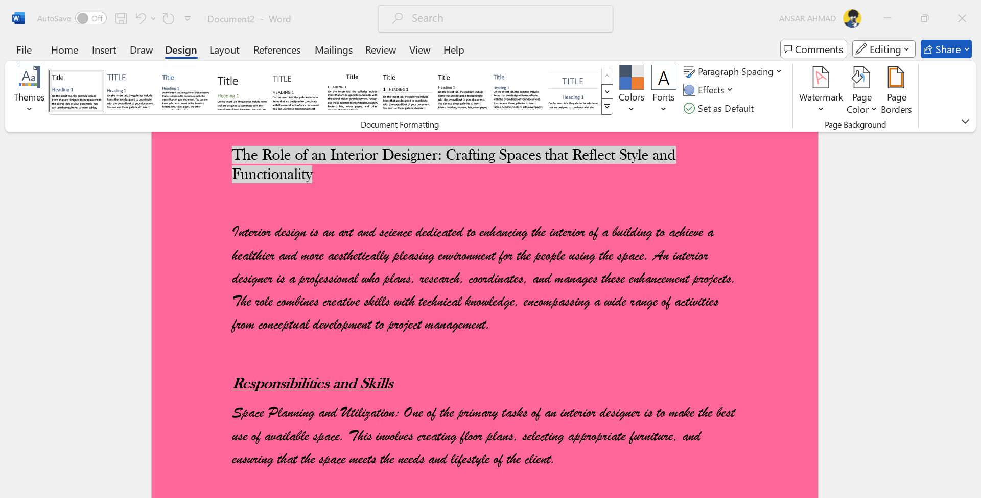 How to Add a Background in Microsoft Word 7 Addes solid color to the background