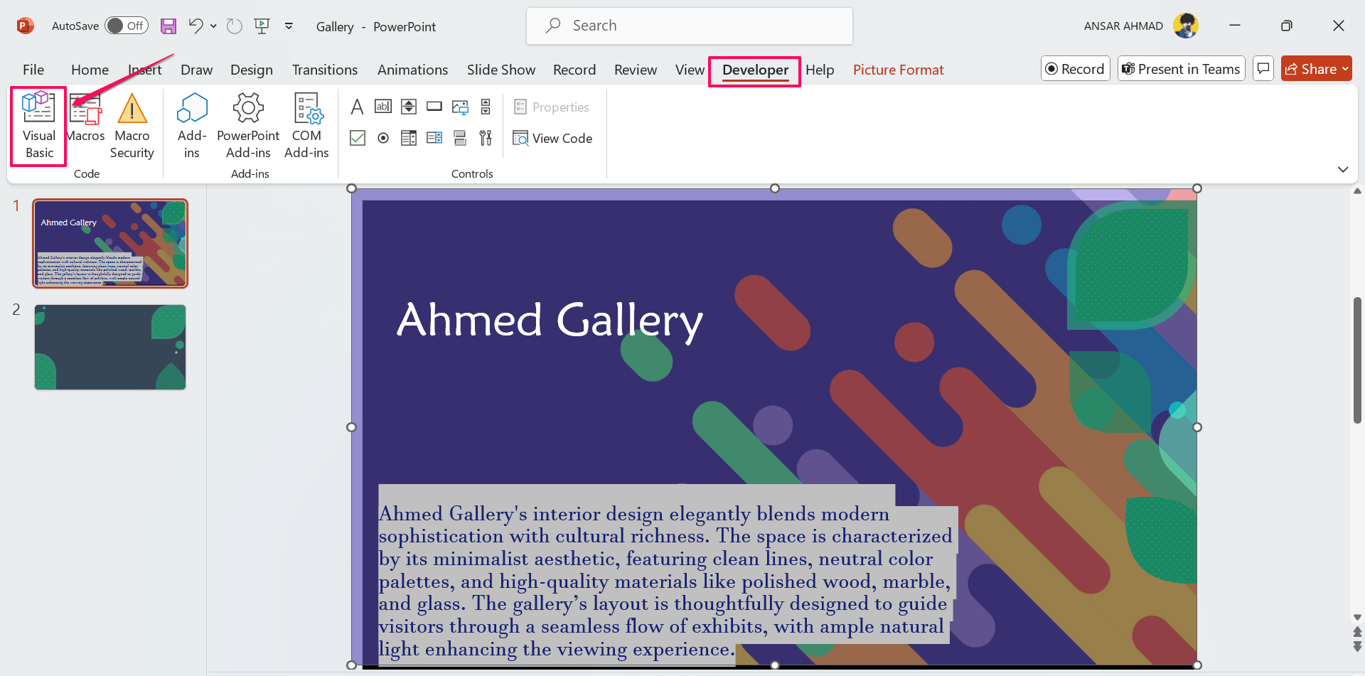 How to Fix 'An Error Occurred while PowerPoint was Saving the File' 14 Click on the Visual Basic feature