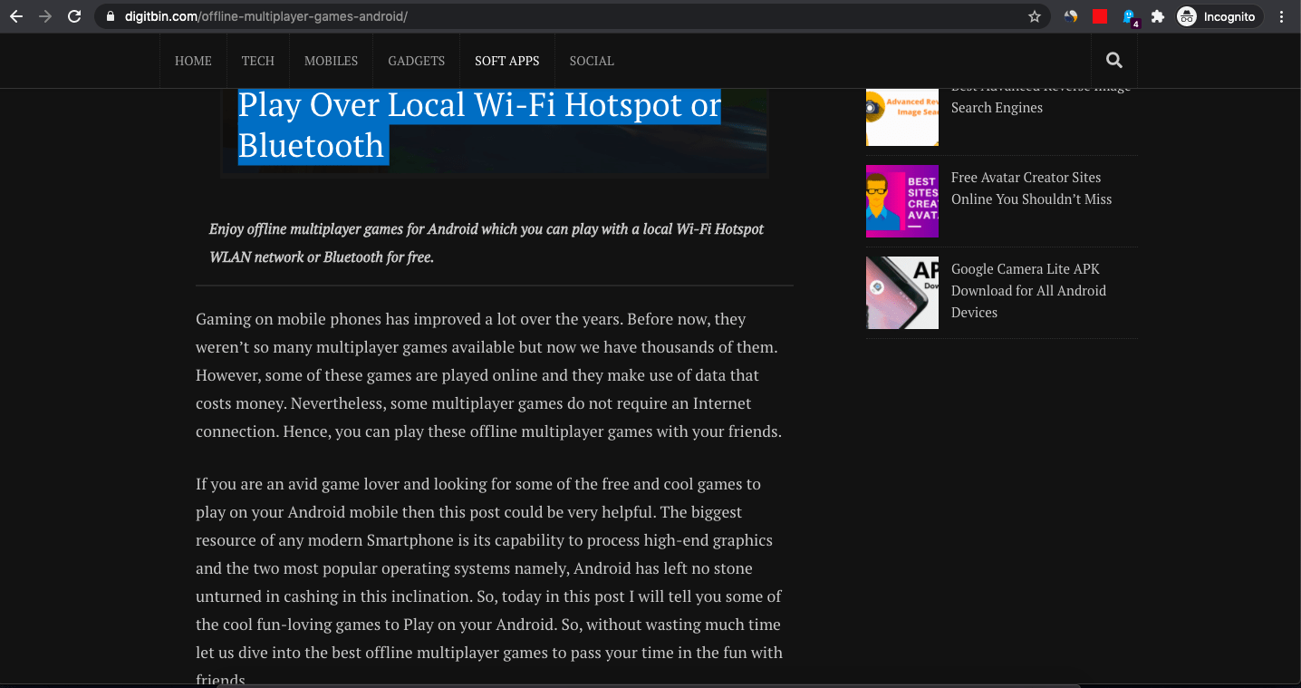 Dark Mode in Google Search Results on Chrome 6 DigitBin Site Loaded in Dark mode